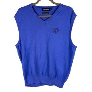 Polo Golf Ralph Lauren Men's Size L Blue Cashmere Blend Vest